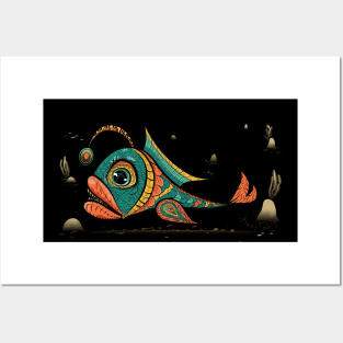 Tribal fish Posters and Art